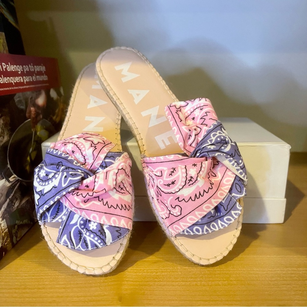 Espadrille Slides With Bandana Print By Manebi - image 1